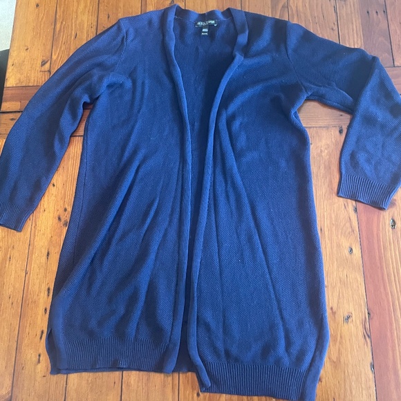 Blue Tencel Eileen Fisher Cardigan - Picture 1 of 8